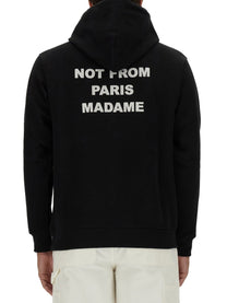 Drôle de Monsieur Men's Felpa Slogan Black