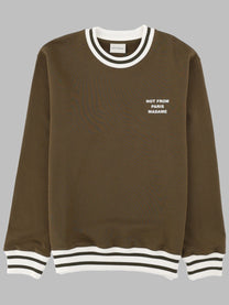 Drôle de Monsieur Men's Felpa Slogan Brown