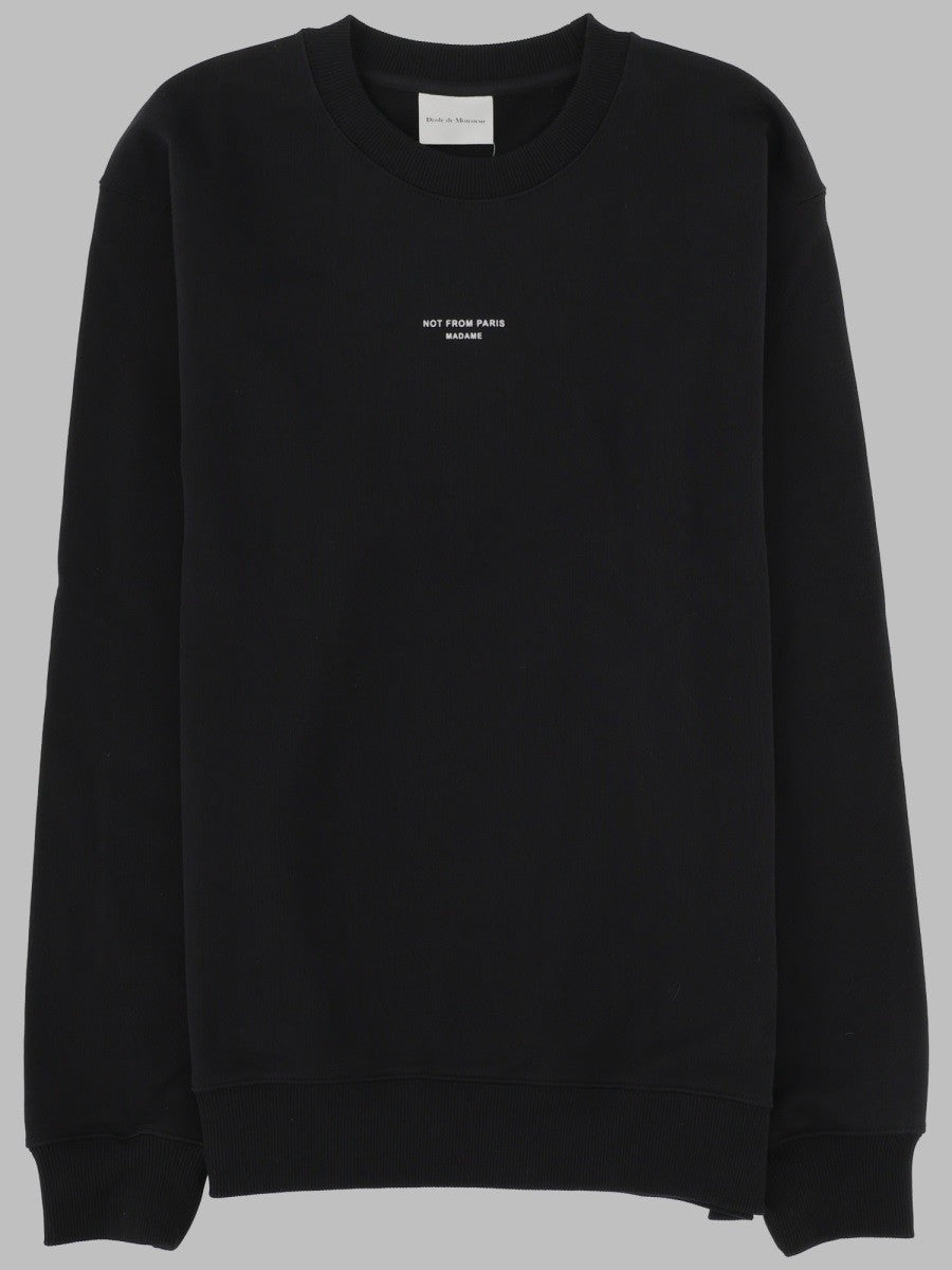 Drôle de Monsieur Men's Felpa Slogan Black