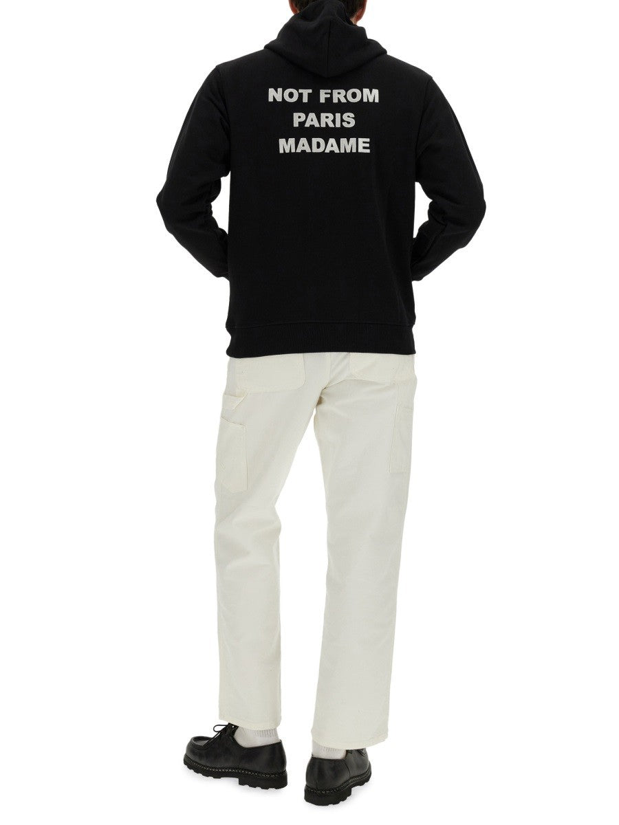 Drôle de Monsieur Men's Felpa Slogan Black