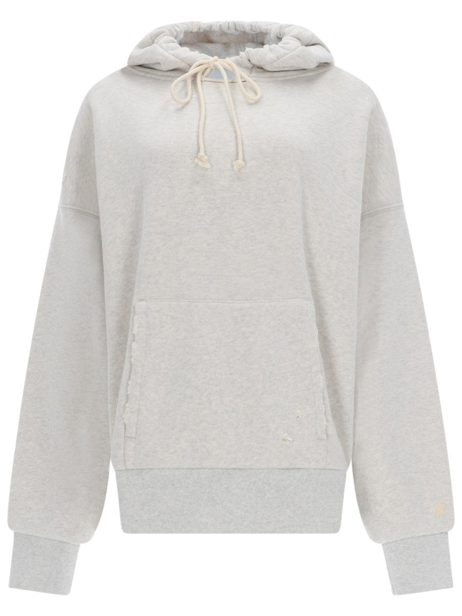 Golden Goose Women's Felpa Star Con Cappuccio Grey