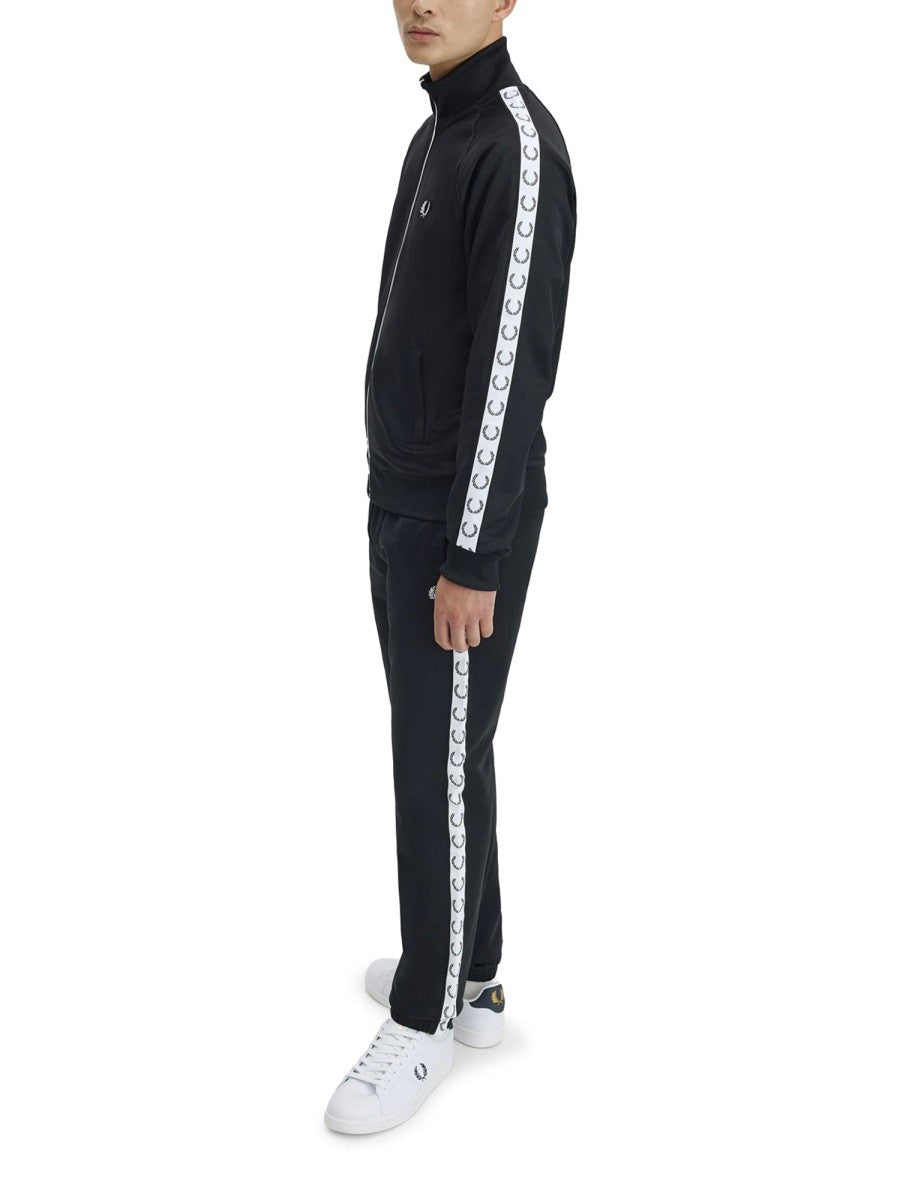 Fred Perry Men's Zip Tracksuit Sweatshirt Black, view 2
