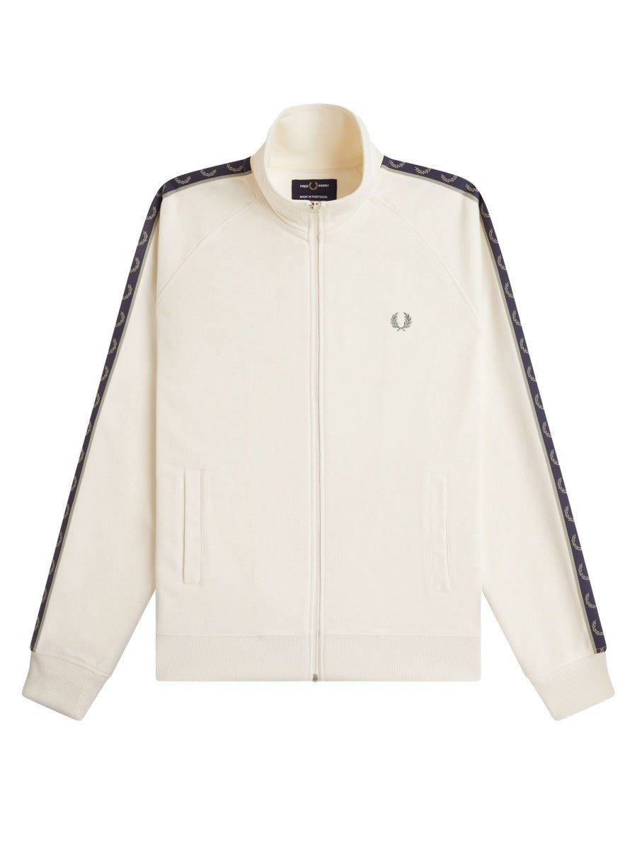 Fred Perry Men's Zip Tracksuit Sweatshirt White