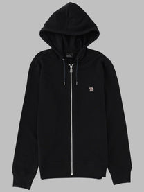 Ps By Paul Smith Men's Felpa Zebra Con Zip Cappuccio Black