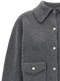 Guest In Residence Felt Bomber Jacket Grey, view 3