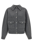 Guest In Residence Felt Bomber Jacket Grey