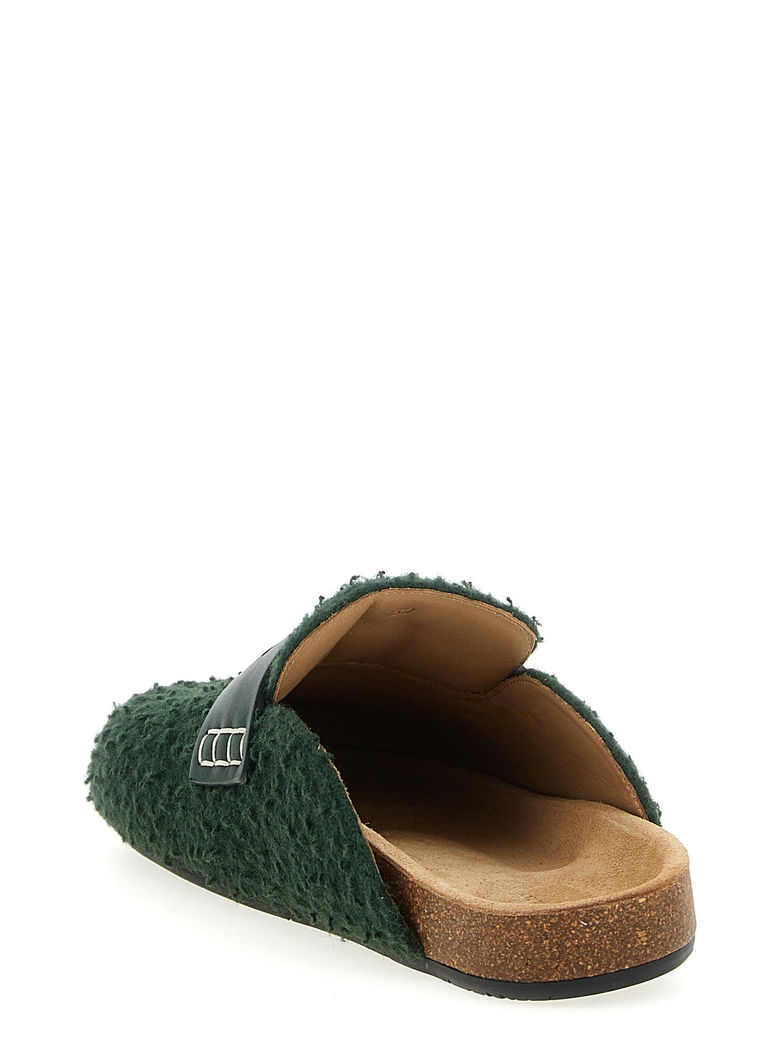 JW Anderson Felt Loafer Mules Green