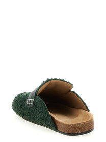 JW Anderson Felt Loafer Mules Green