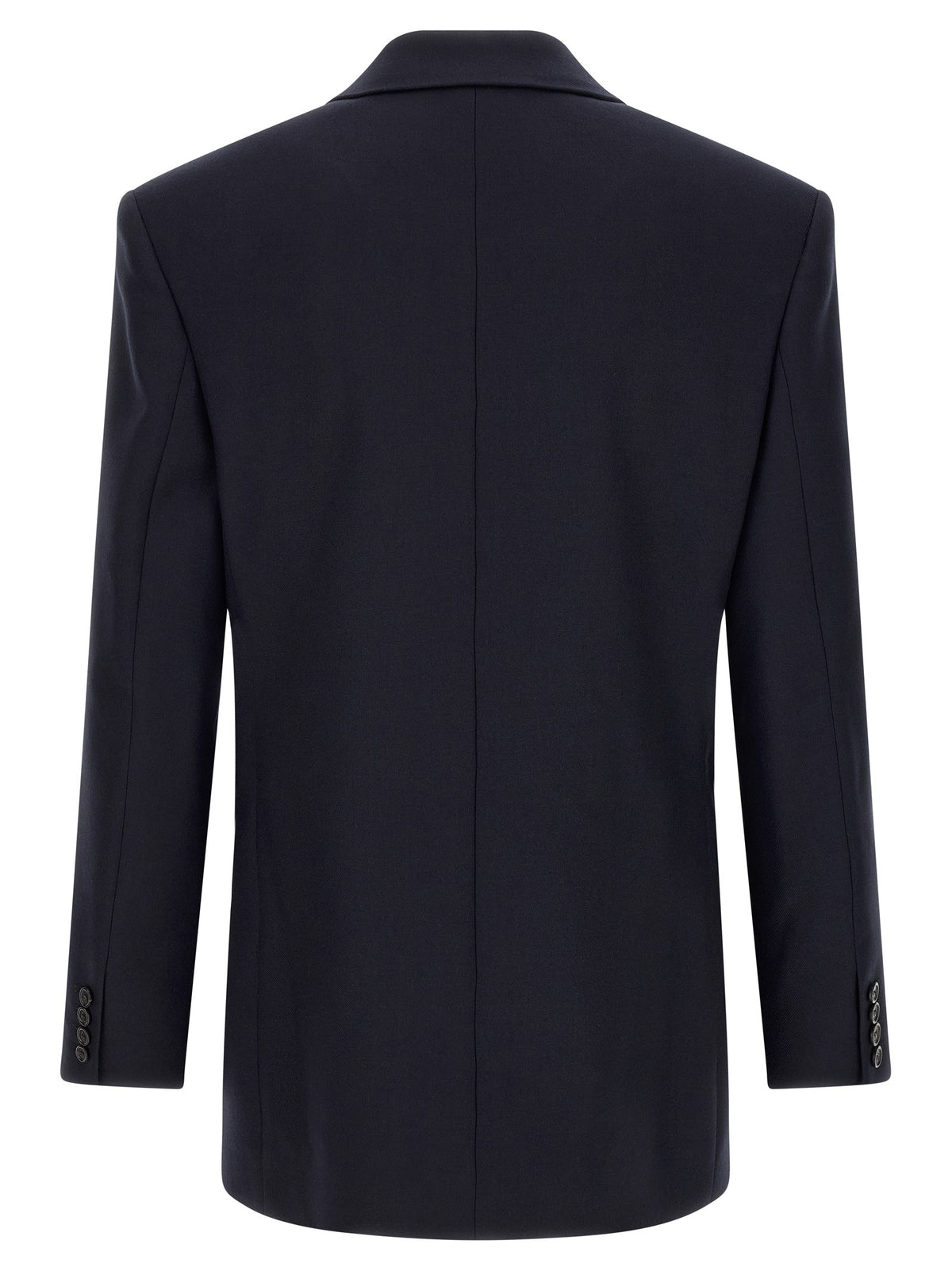 Saint Laurent Felted Wool Gabardine Blazer Jacket Blue