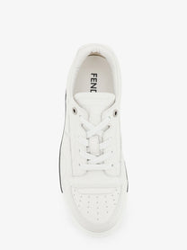 Fendi Men's Fender Leather Sneakers White