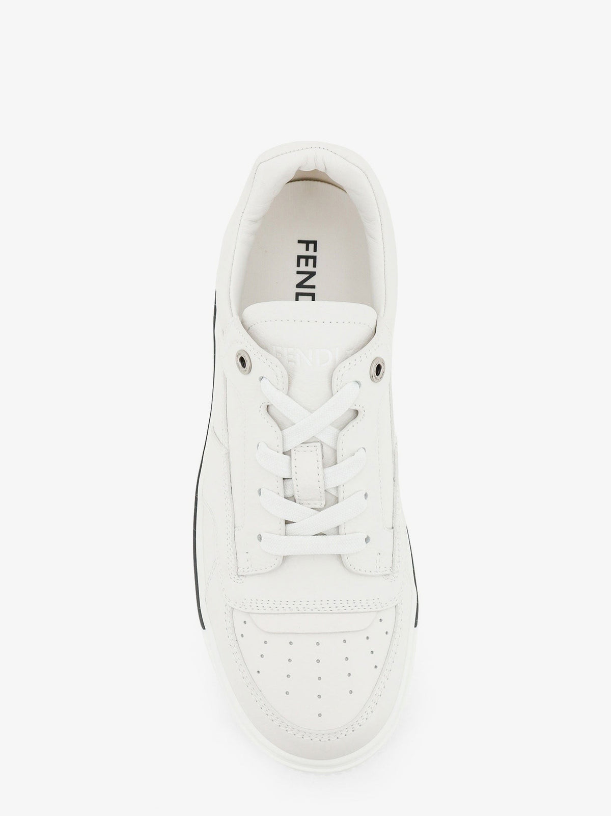 Fendi Men's Fender Leather Sneakers White