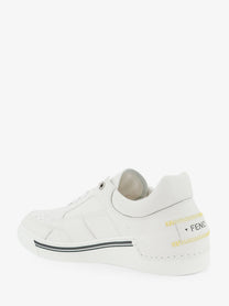 Fendi Men's Fender Leather Sneakers White