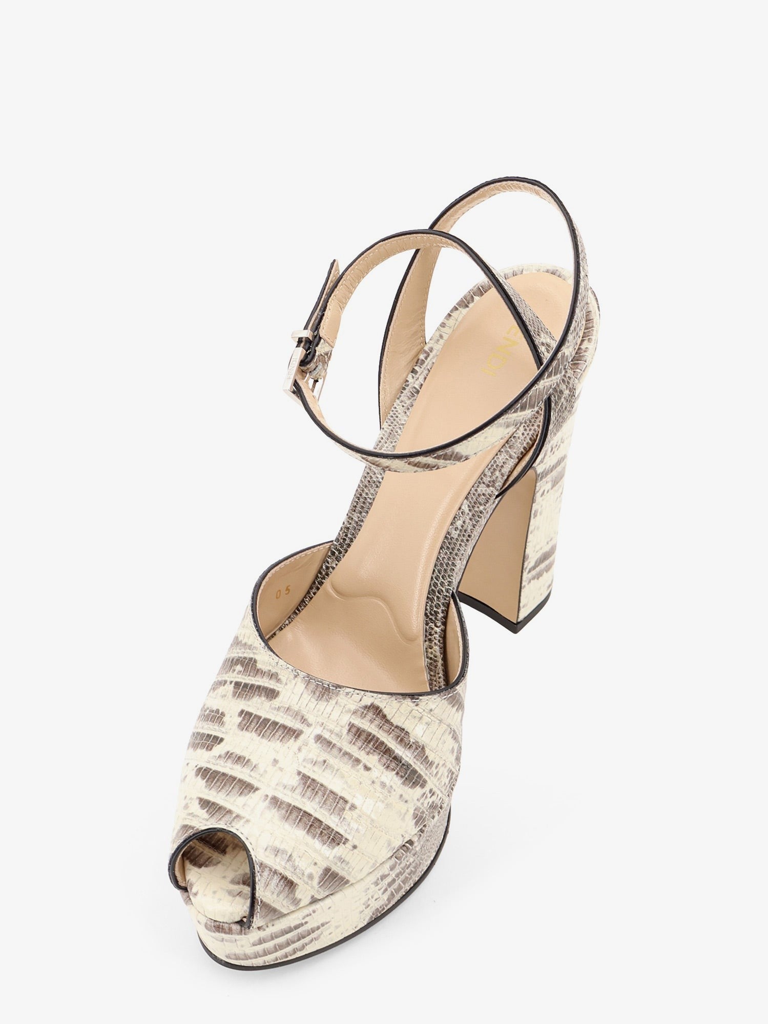 Fendi Women's Fendi After Leather Sandals PERGAMENACHIARO