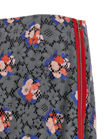 Fendi Fendi Bouquet Lace Skirt Grey