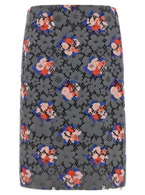Fendi Fendi Bouquet Lace Skirt Grey