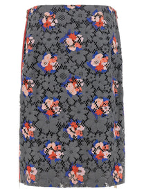 Fendi Fendi Bouquet Lace Skirt Grey