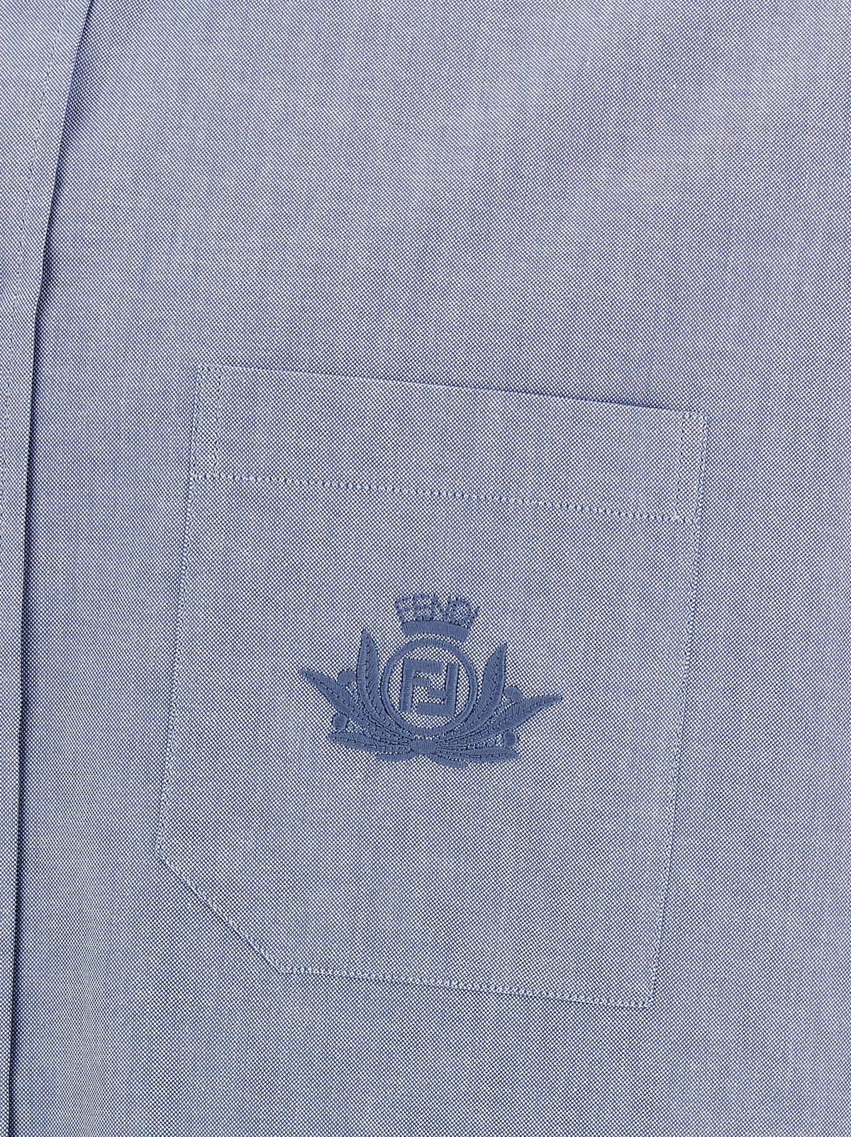 Fendi Fendi Crest Shirt Blue, view 4