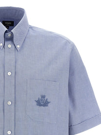 Fendi Fendi Crest Shirt Blue