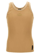 Fendi Fendi Crest Tank Top Beige