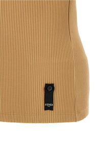 Fendi Fendi Crest Tank Top Beige
