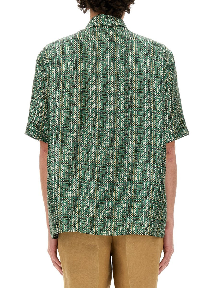 Fendi - Fendi Ff Silk Shirt - Men’s Tops