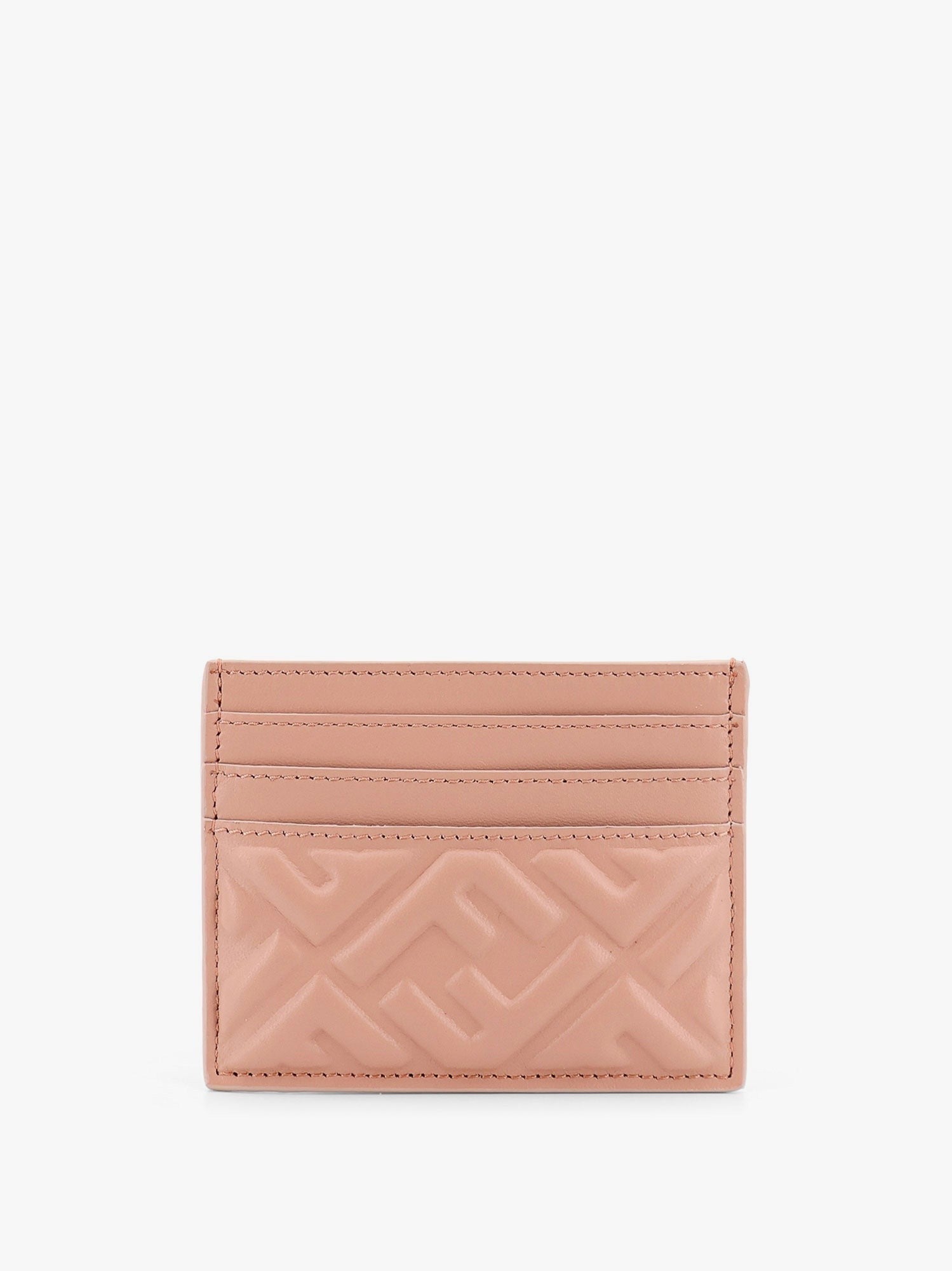 Fendi - Leather Card Holder With All Over Ff Motif - Small Leather Goods