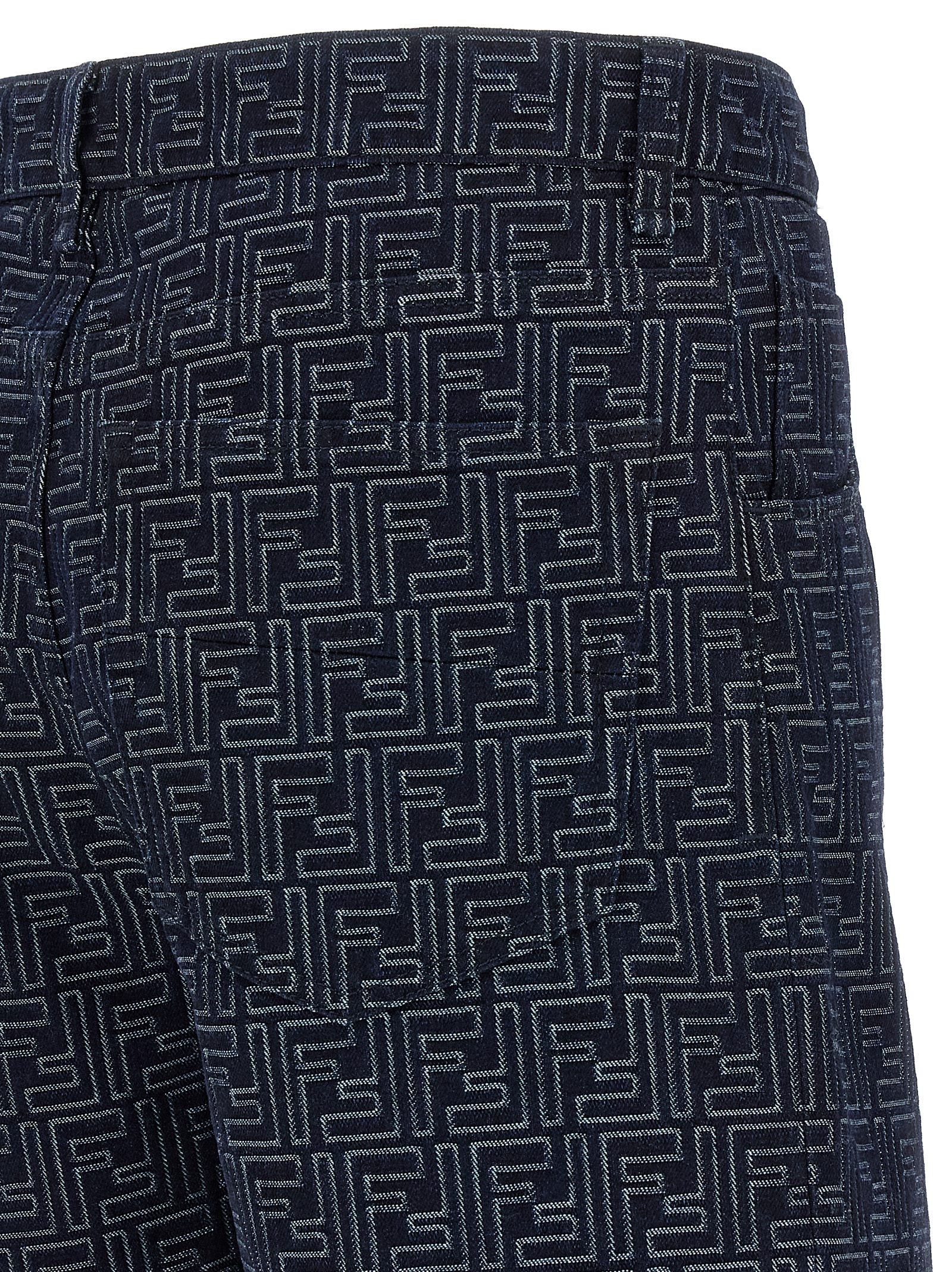 FENDI - FENDI - Bermuda jeans Jacquard FF - Men’s Clothing