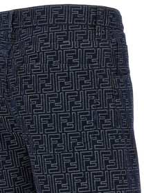 FENDI - FENDI - Bermuda jeans Jacquard FF - Men’s Clothing