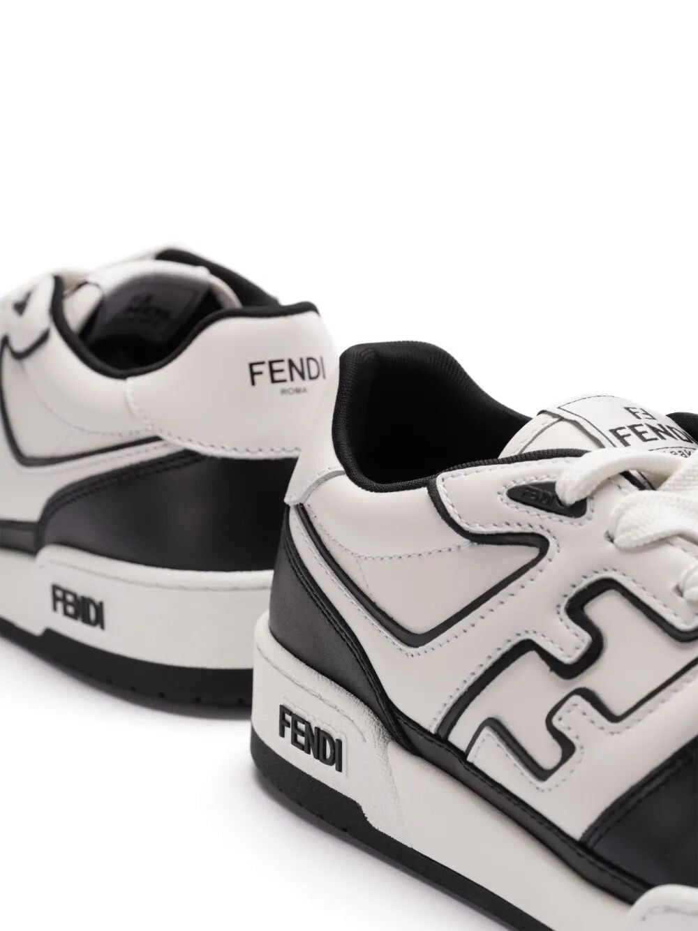 Fendi - Fendi Leather Sneakers With Ff Lateral Logo - Men’s Shoes