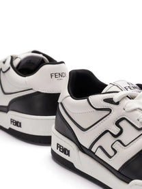 Fendi - Fendi Leather Sneakers With Ff Lateral Logo - Men’s Shoes
