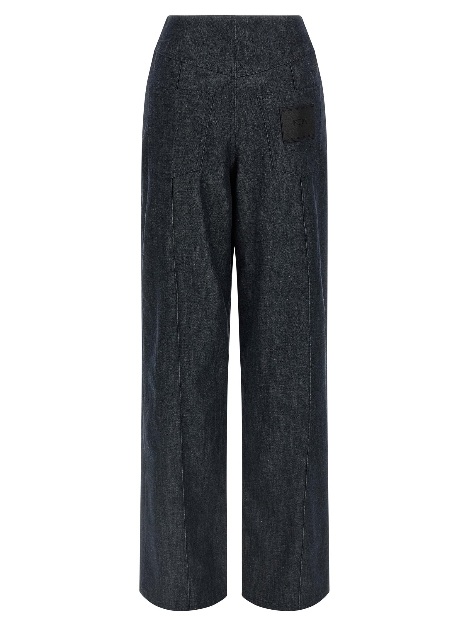 FENDI - FENDI - ’Fendi Roma’ patch jeans - Women’s Bottoms