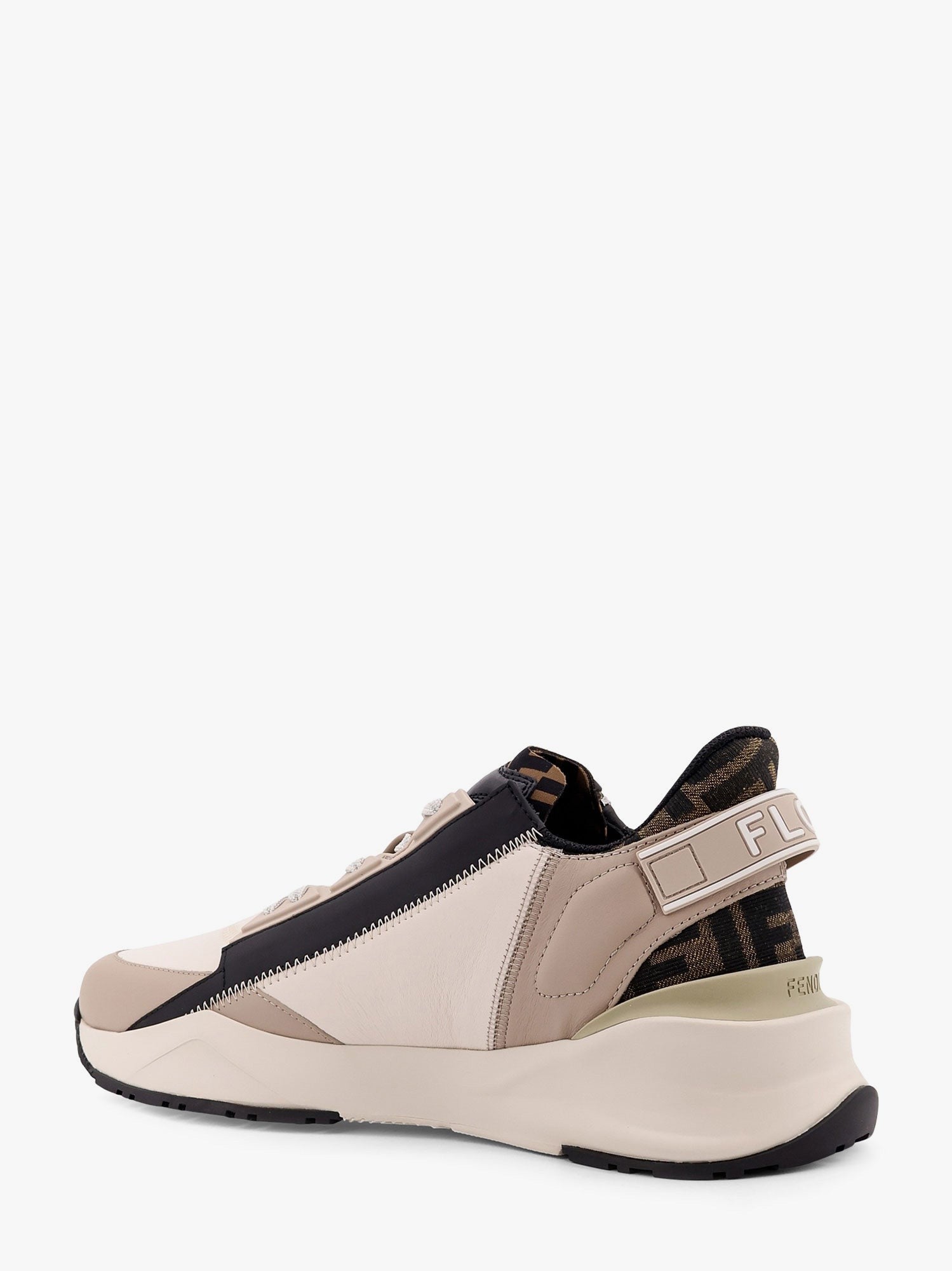 Fendi - Fendi Fendi Flow Leather Sneakers With Ff Motif - Men’s Shoes