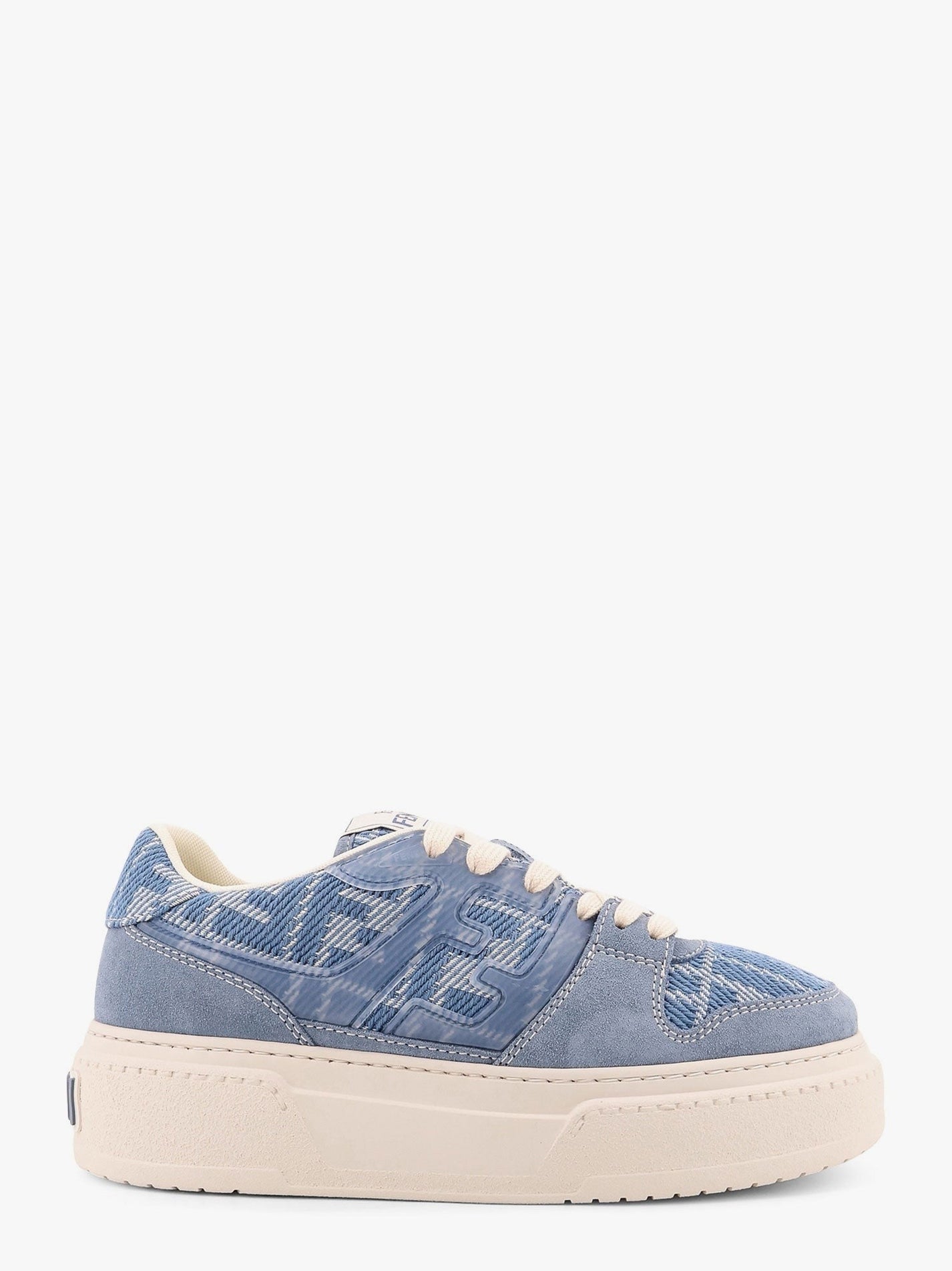 Fendi - Fendi Match Canvas And Suede Low Top Sneakers - Women’s Shoes