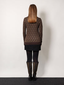 Fendi - Fendi Cotton Sweater With Ff Motif - Woman-&gt;Clothing-&gt;Knitwear