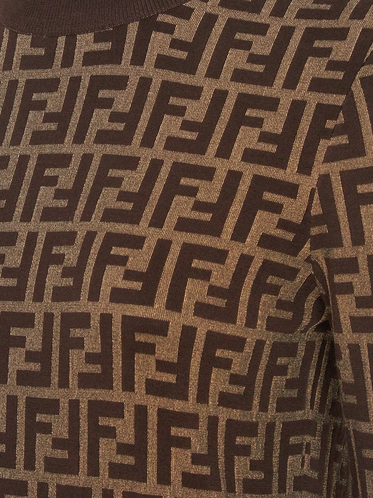 Fendi - Fendi Cotton Sweater With Ff Motif - Woman-&gt;Clothing-&gt;Knitwear