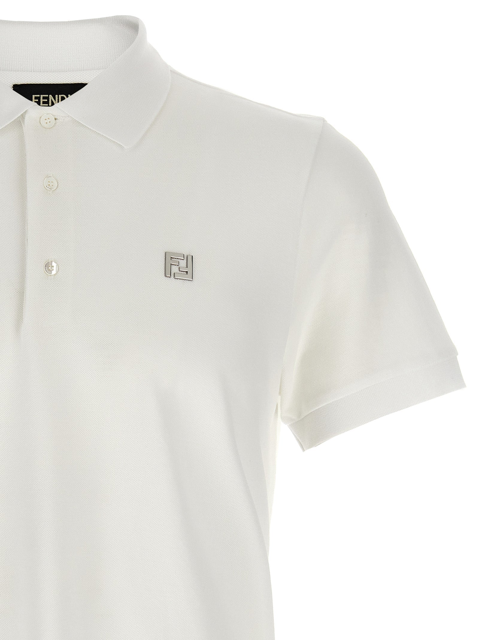 FENDI - FENDI - FF metallic logo polo shirt - Men’s Tops