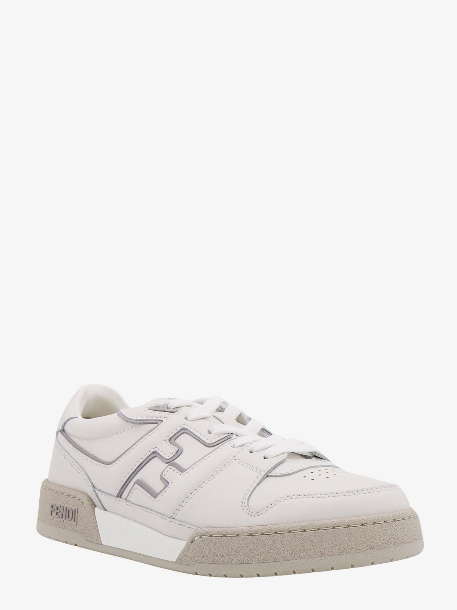 Fendi - Fendi Leather Sneakers With Ff Lateral Logo - Men’s Shoes