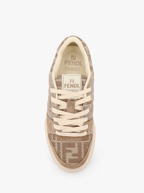 Fendi - Fendi Match Canvas And Suede Low Top Sneakers - Women’s Shoes