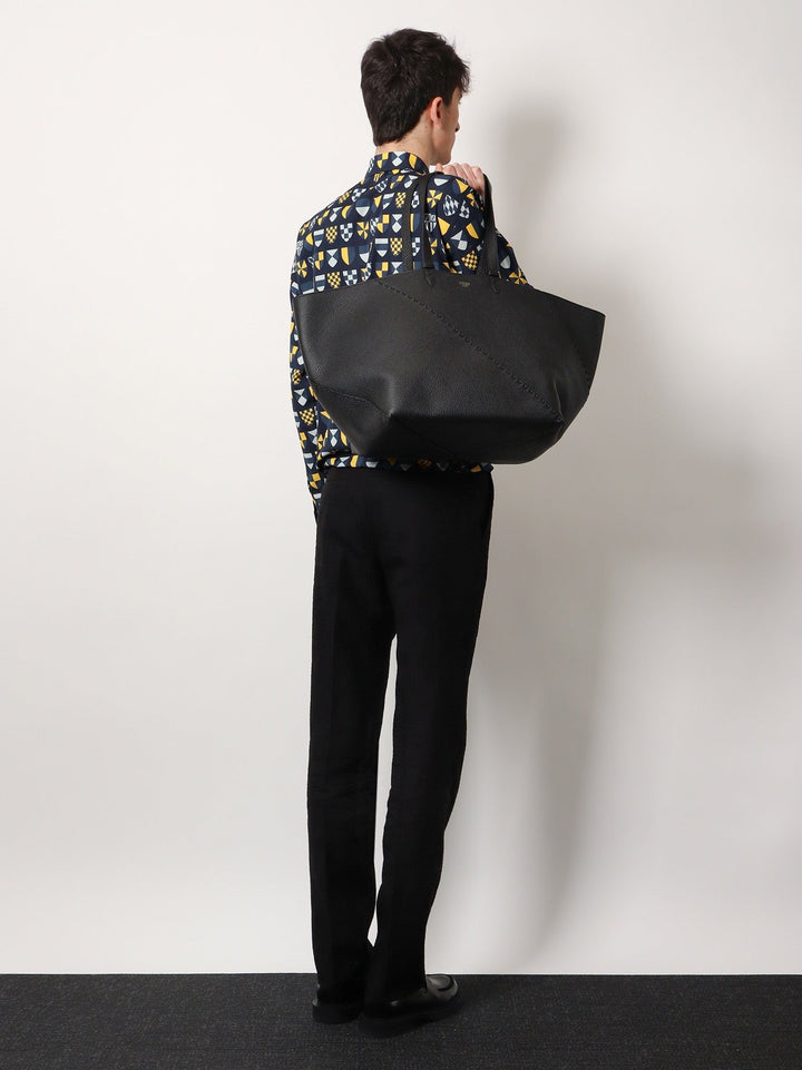 Fendi - Diagonal Selleria Large Leather Shopping Bag - Men’s Bags