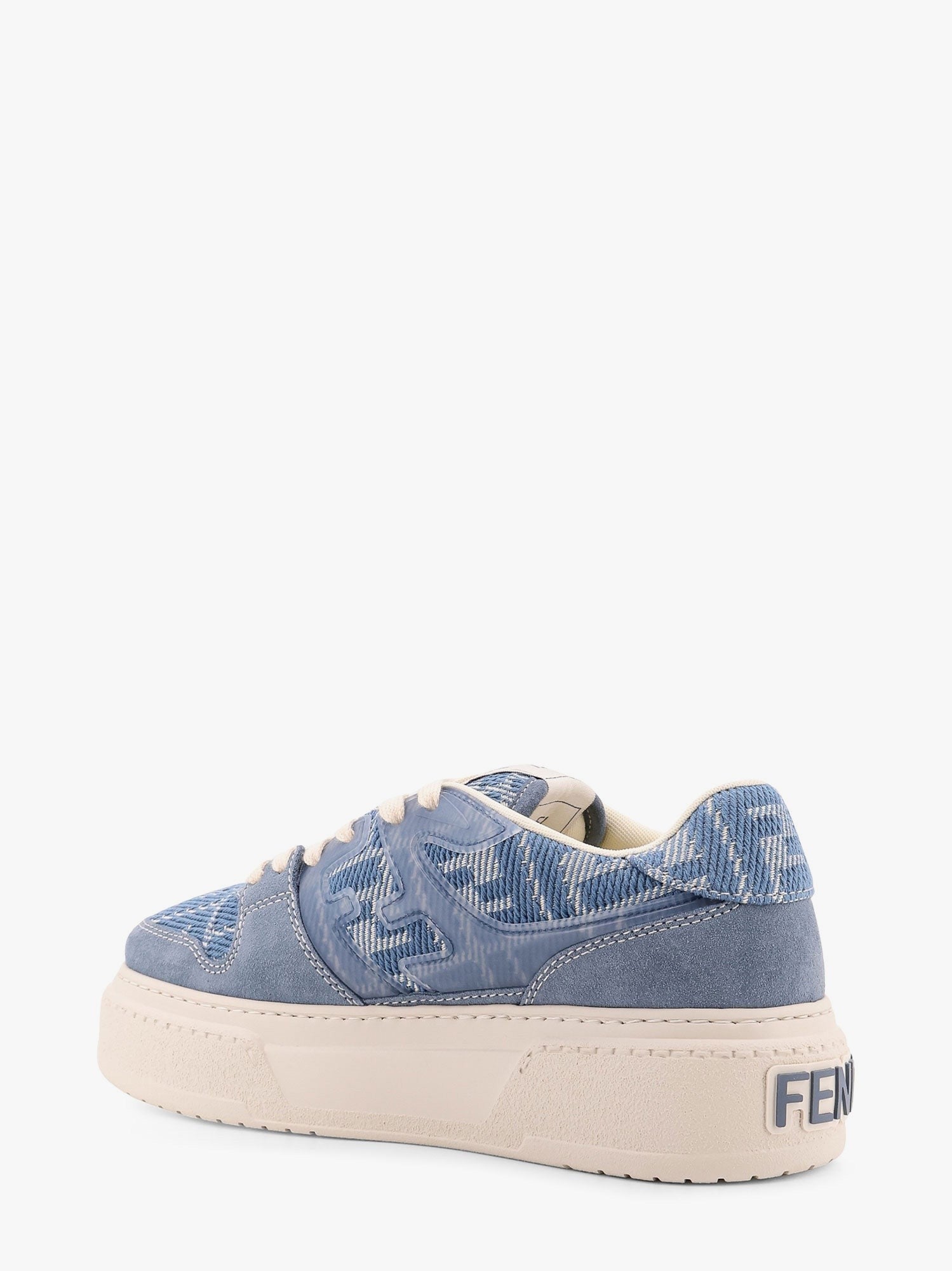 Fendi - Fendi Match Canvas And Suede Low Top Sneakers - Women’s Shoes