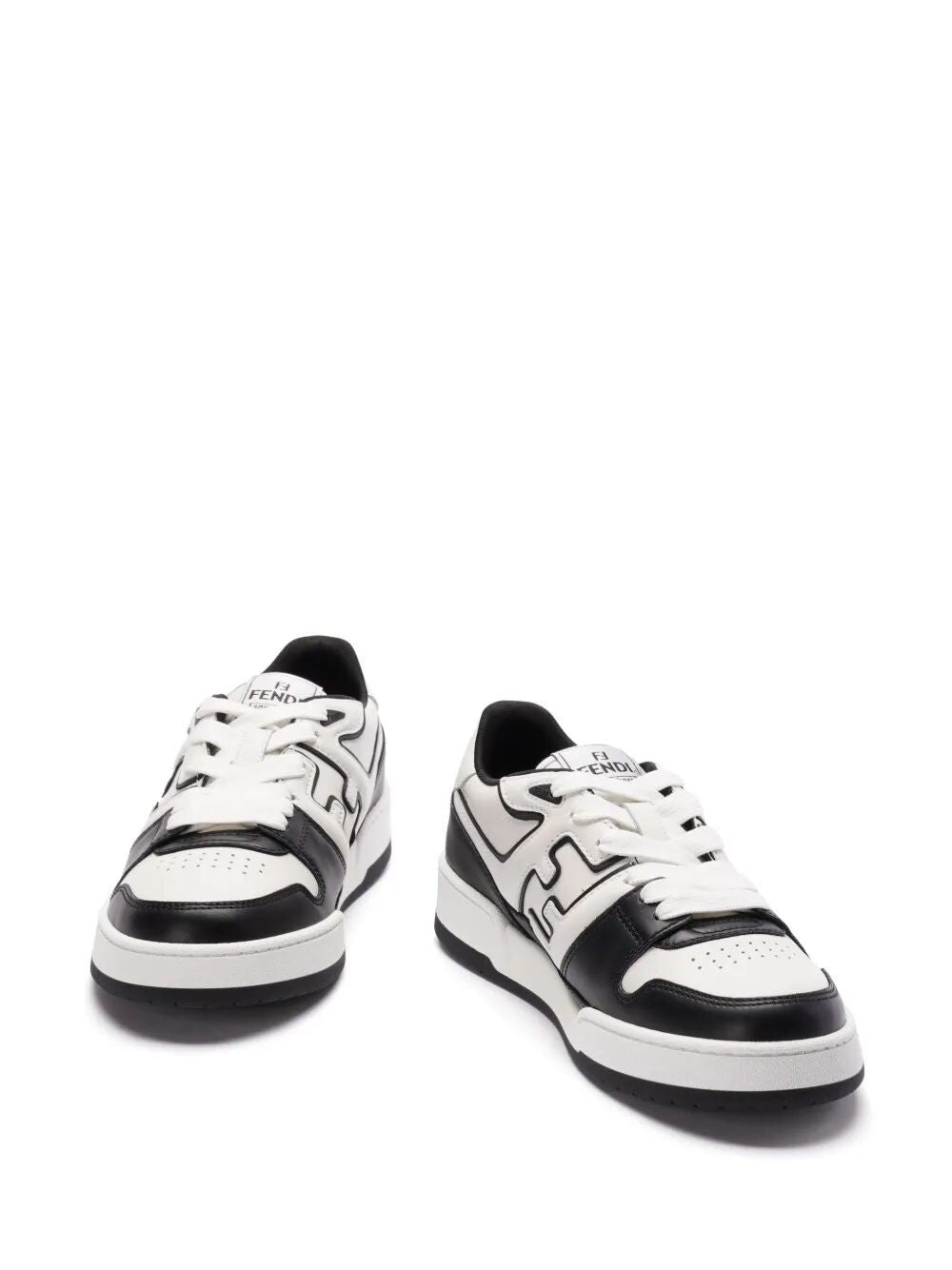 Fendi - Fendi Leather Sneakers With Ff Lateral Logo - Men’s Shoes
