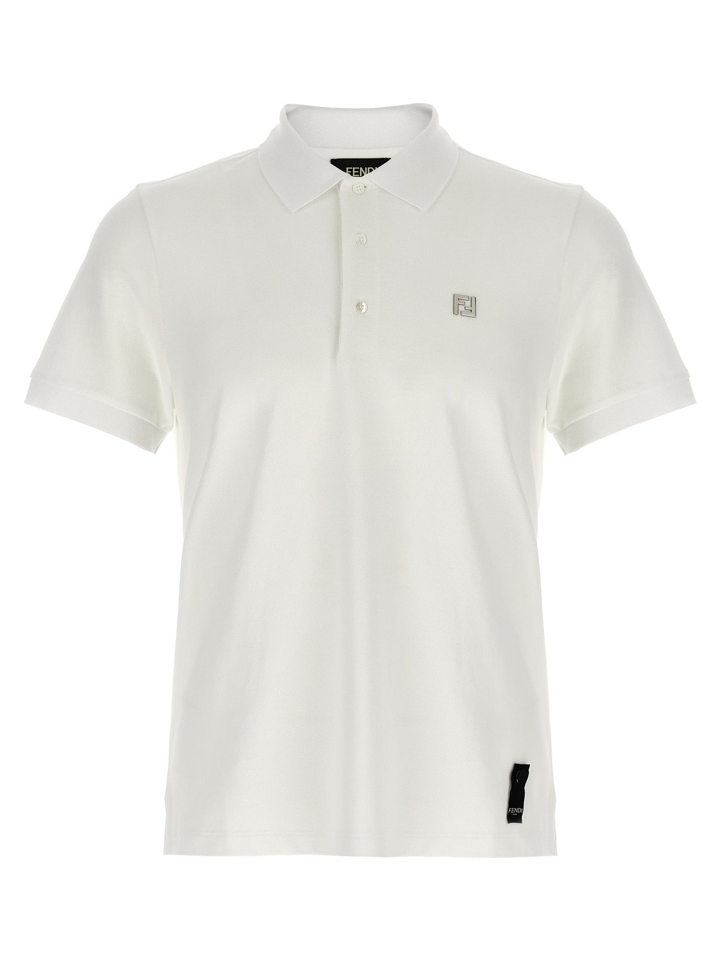FENDI - FENDI - FF metallic logo polo shirt - Men’s Tops