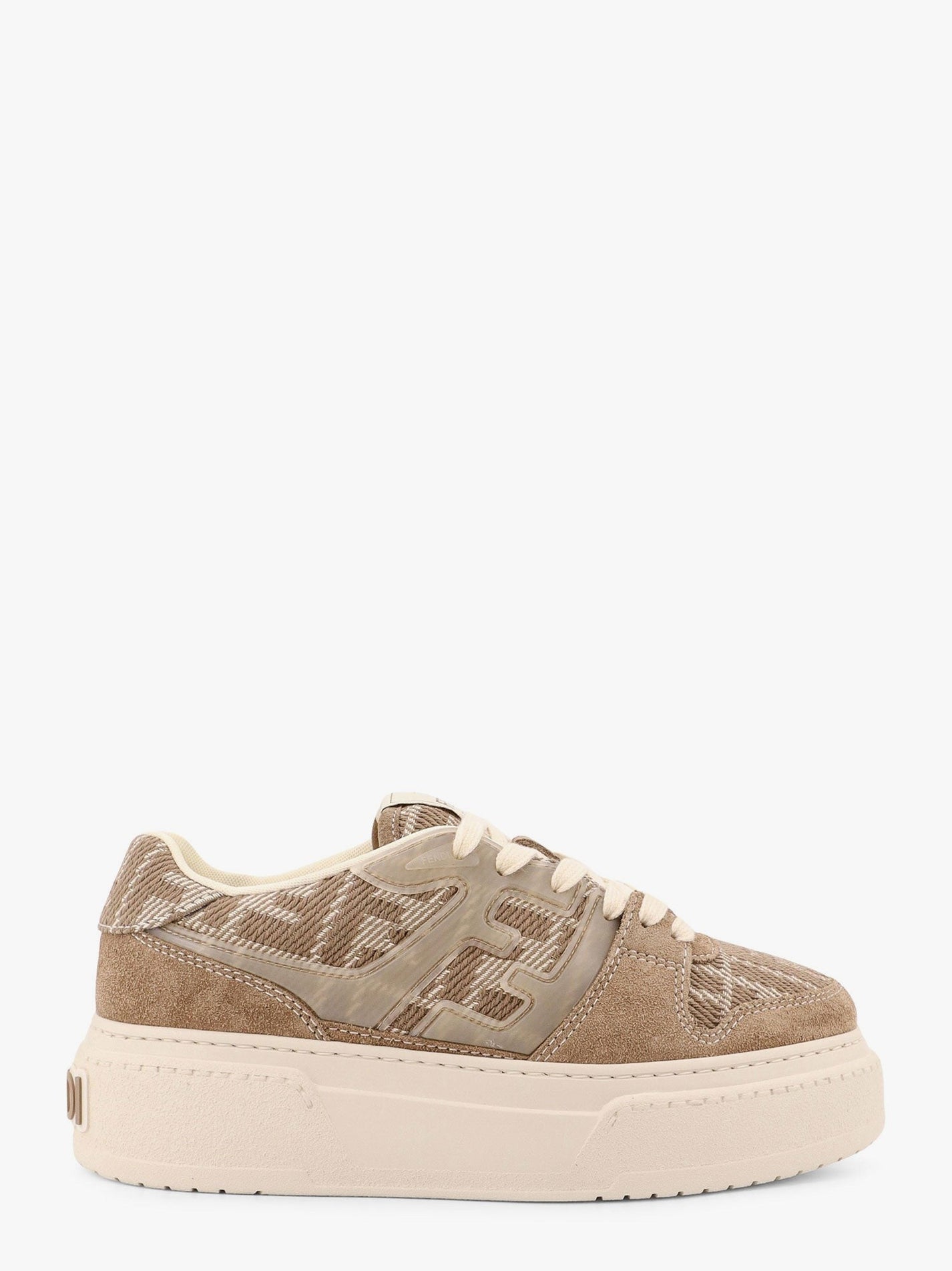 Fendi - Fendi Match Canvas And Suede Low Top Sneakers - Women’s Shoes