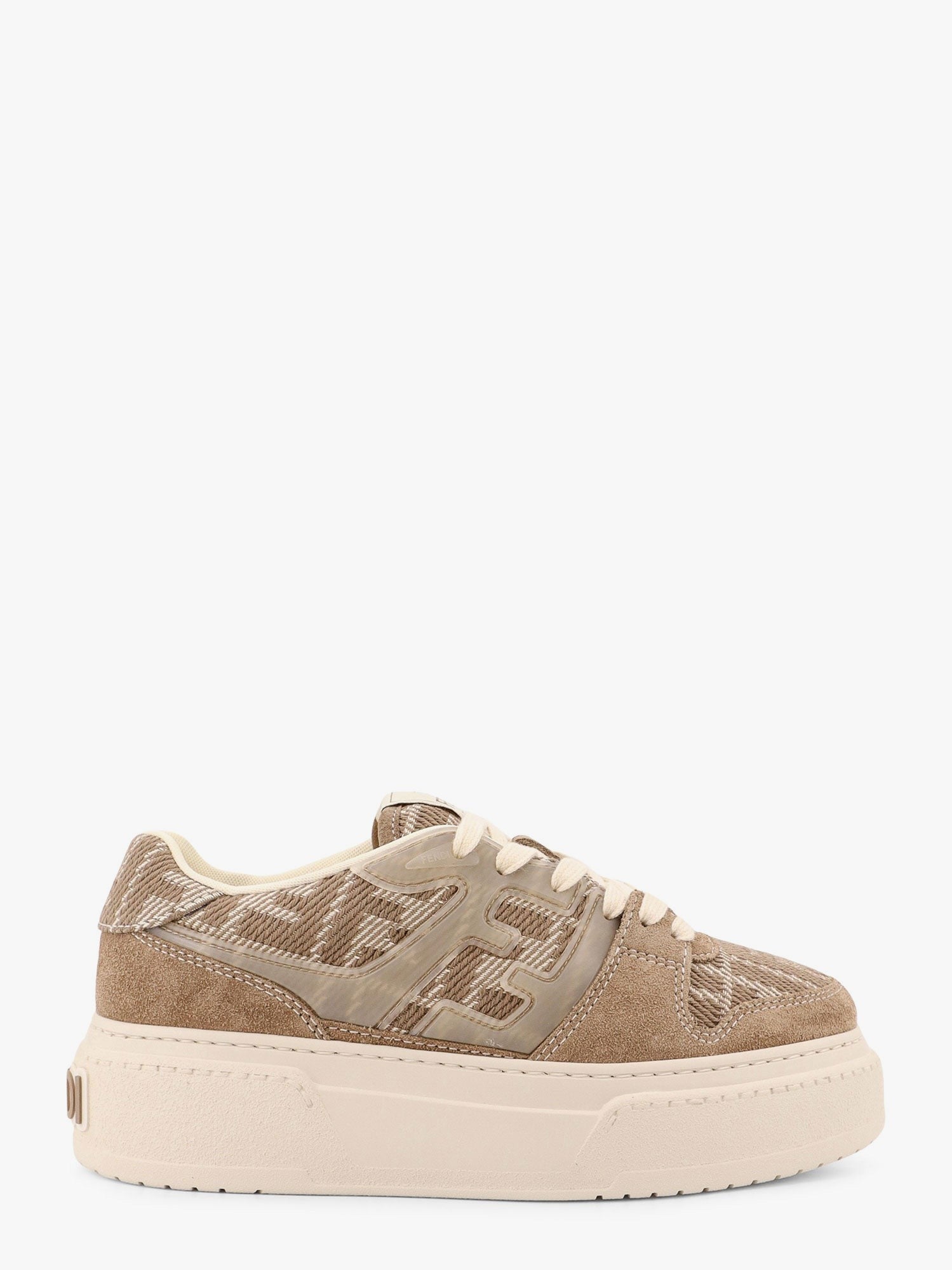 Fendi - Fendi Match Canvas And Suede Low Top Sneakers - Women’s Shoes