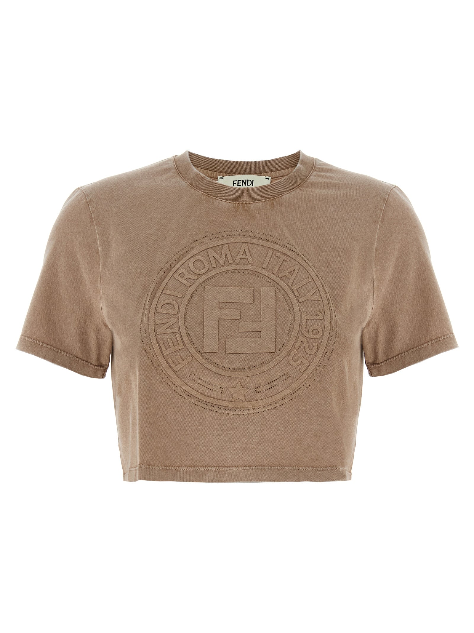 FENDI - FENDI - 3D ’Fendi Roma’ T-shirt - Women’s Tops