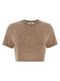 FENDI - FENDI - 3D ’Fendi Roma’ T-shirt - Women’s Tops