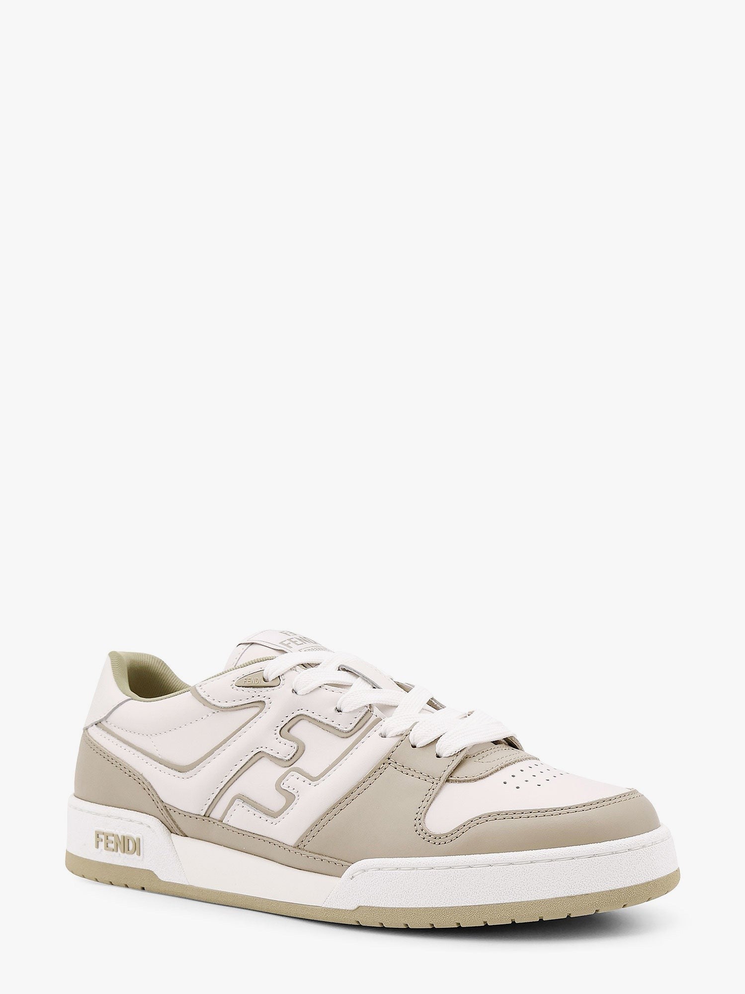 Fendi - Fendi Leather Sneakers With Ff Lateral Logo - Men’s Shoes