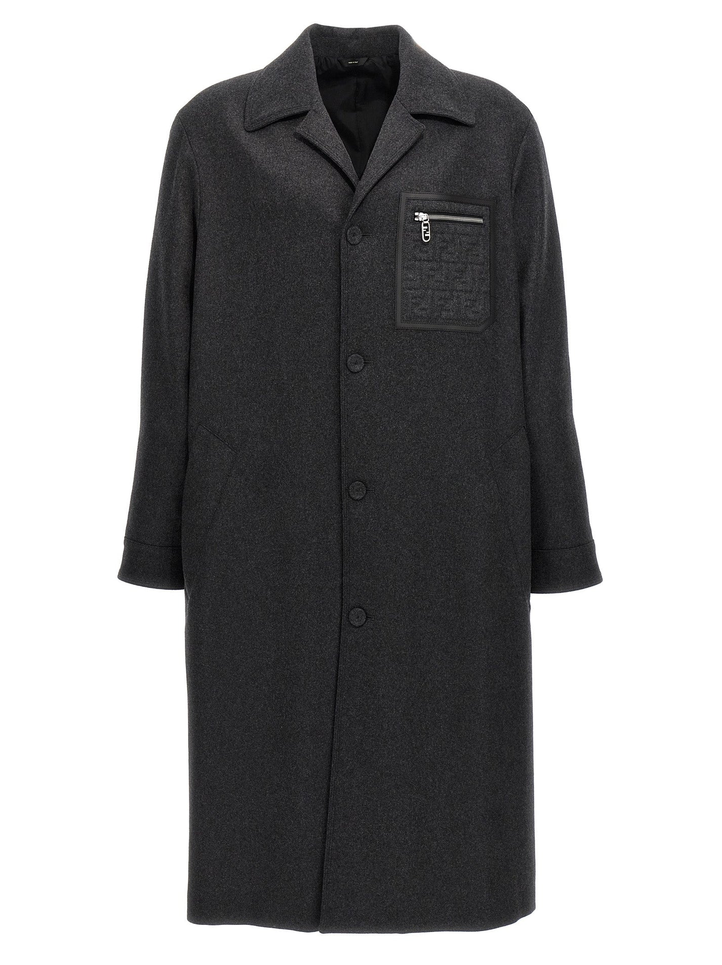 FENDI - FENDI - Single-breasted cashmere coat - Men’s Outerwear