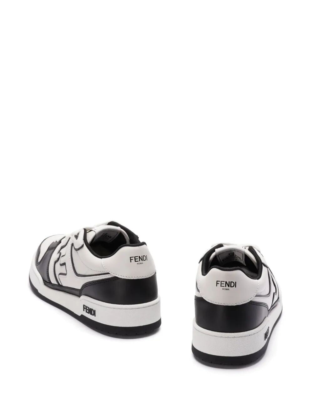 Fendi - Fendi Leather Sneakers With Ff Lateral Logo - Men’s Shoes