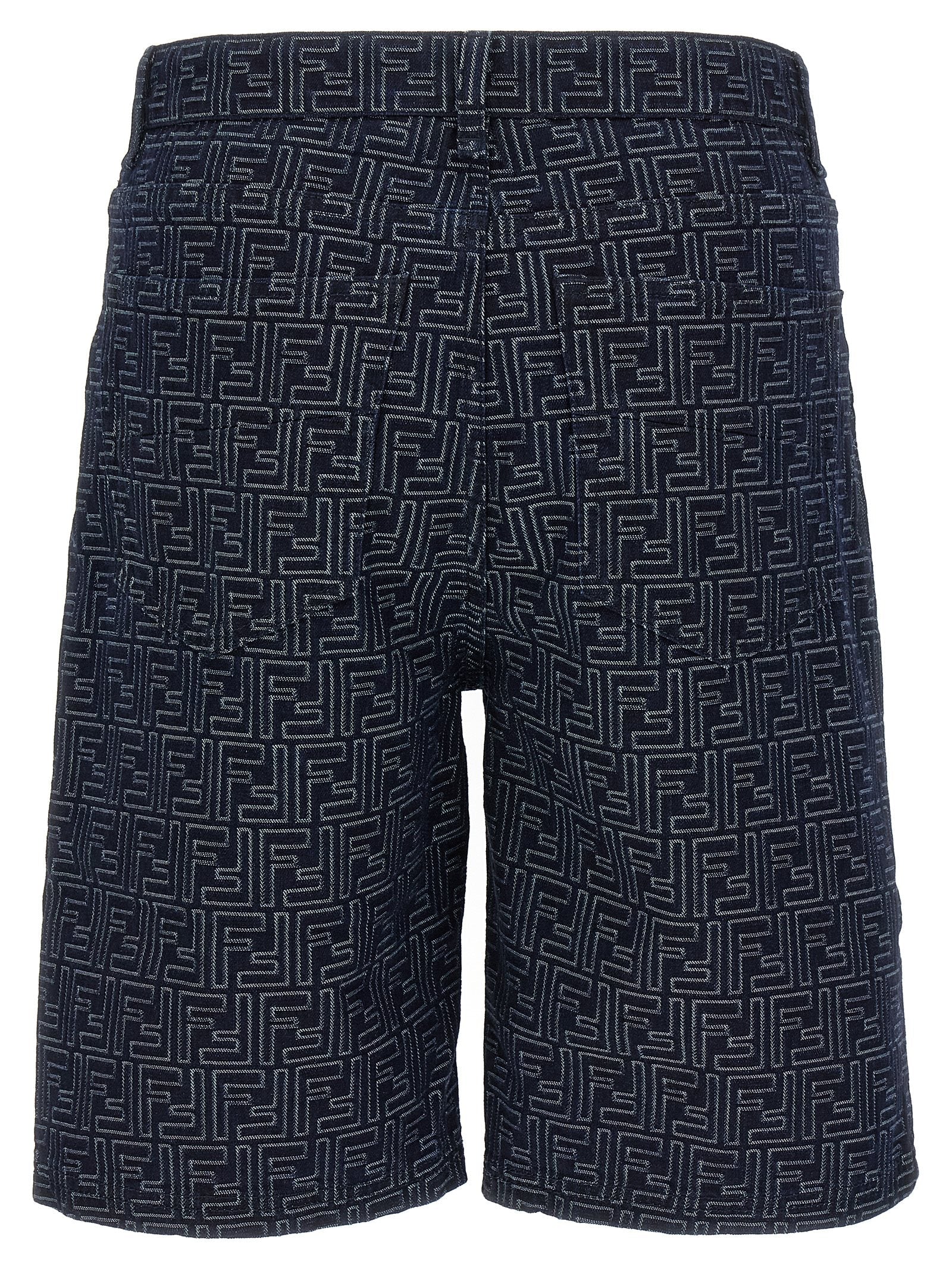 FENDI - FENDI - Bermuda jeans Jacquard FF - Men’s Clothing